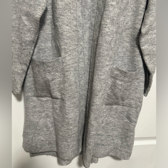 Lucky Brand Gray Wool Blend Long Sleeve Open Sweater Women's L - Picture 3 of 7